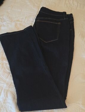 Old Navy Women's Straight-Leg Dark Indigo Jeans